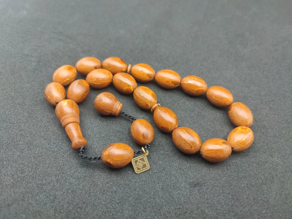 Hali̇l Hi̇lmi̇ Usta Eseri̇ İri̇ Boy Mi̇s Kokulu Maskot Andız Tesbi̇h küçük resim 2