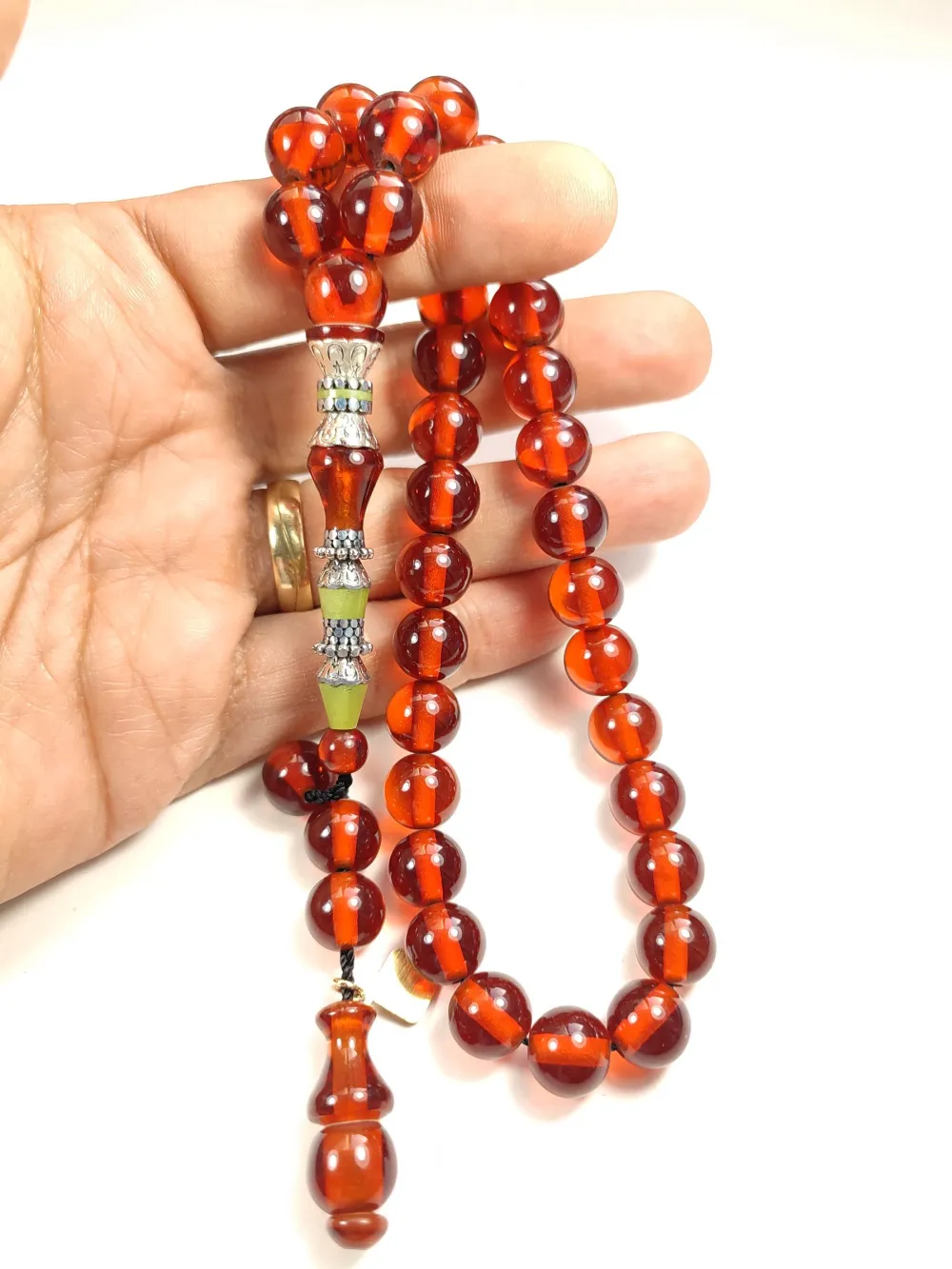 Hakan Kaya Usta İmzalı 925 Ayar Gümüş Nakkaş İmame Necef küçük resim 4