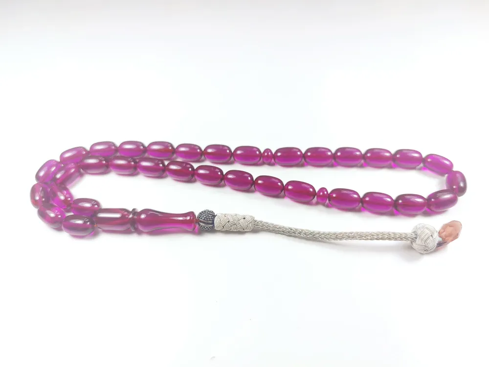 Darabacı Abdullah Usta Eseri̇ Trabzon Kazazi̇ye Püsküllü3 Kat Ci̇lalı Ateş Kehri̇bar küçük resim 3