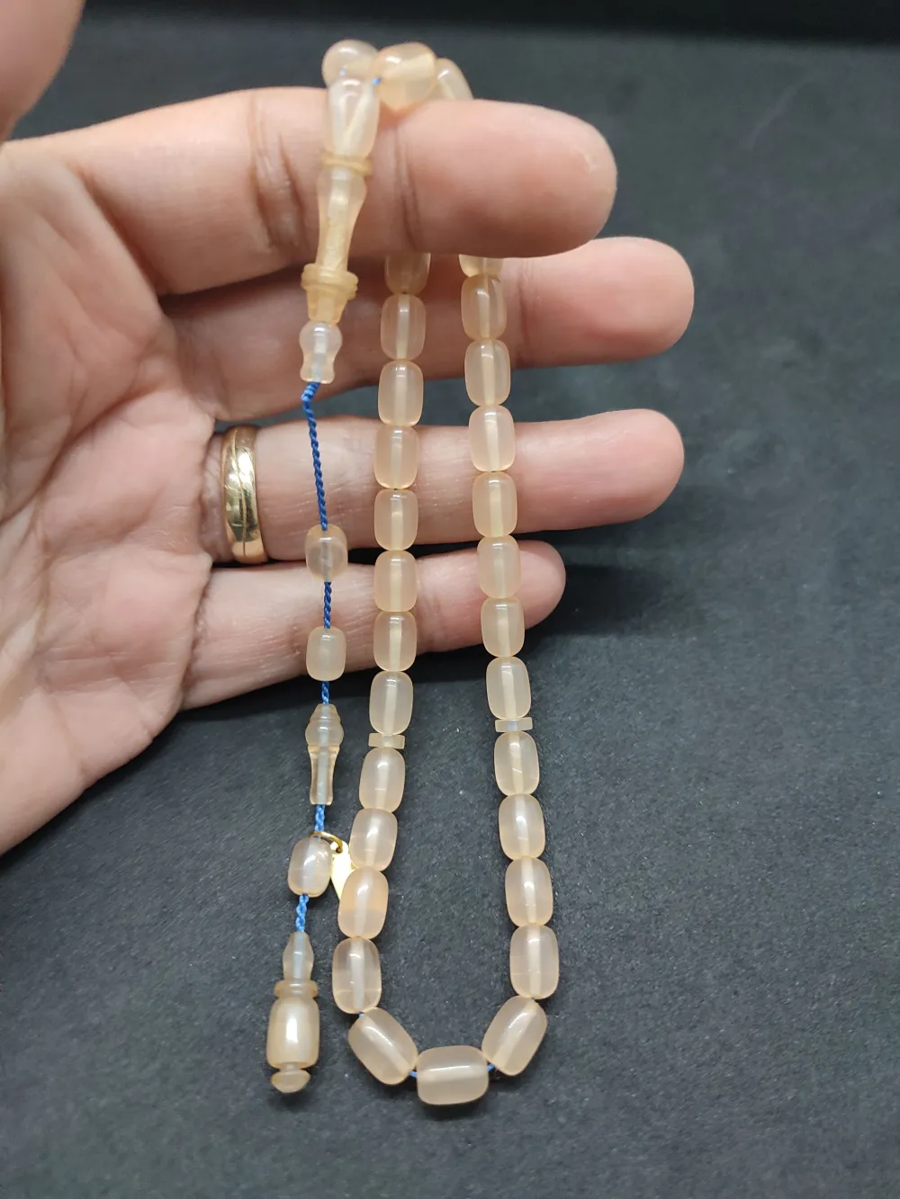 Uğur Şener Usta Eseri̇ İmame Halkalı Çi̇ft Kat Ci̇lalı Sıkma Kehri̇bar küçük resim 4