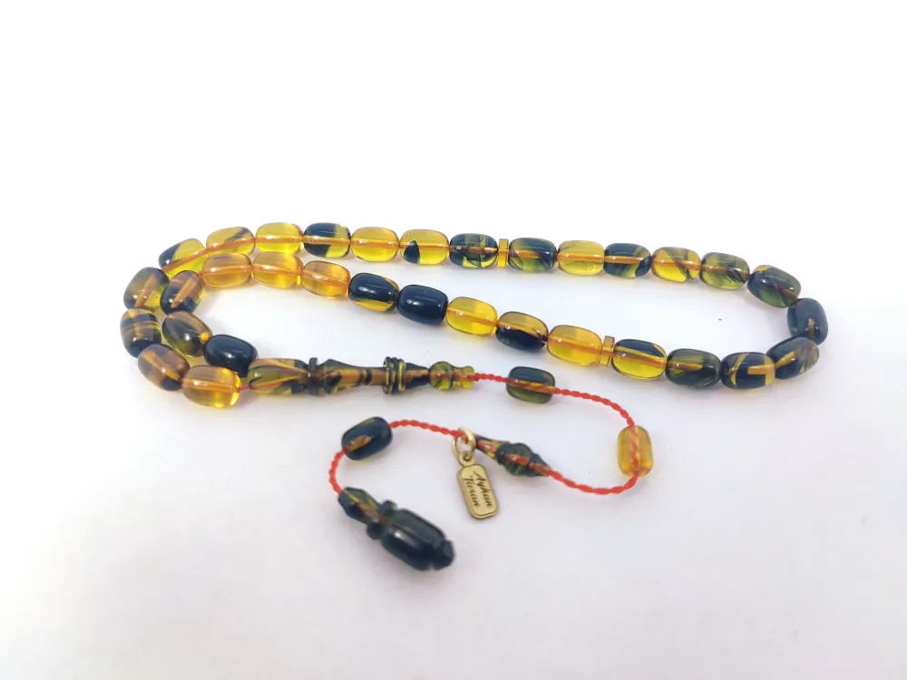 Ayhan Turan Usta Eseri̇ 0.6 Mm Deli̇m Halkalı İmame Tam El Boy Sıkma Kehri̇bar küçük resim 3