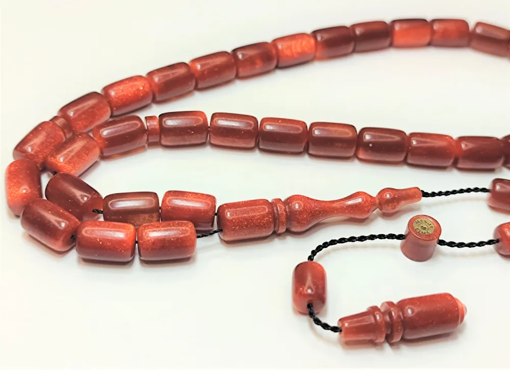 Mesut Elma Usta İşi̇ İmzalı Mühürlü Orji̇nal Si̇mli̇ Sıkma Kehri̇bar küçük resim 5