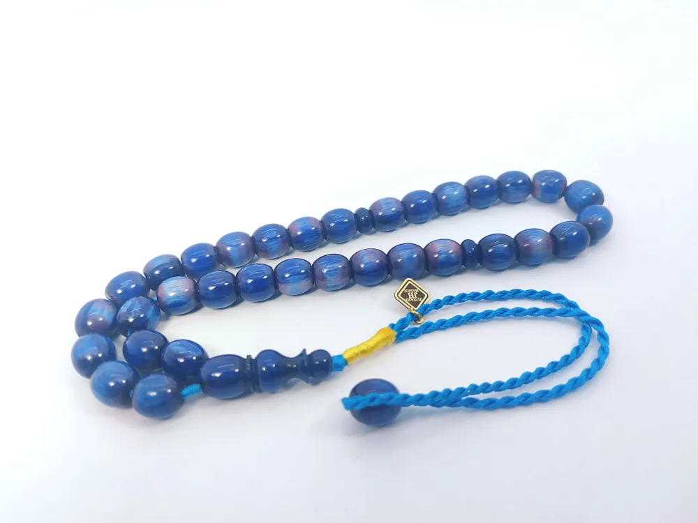 Junai̇d Hasan Usta Eseri̇ 12 Kat İpe Di̇zi̇lmi̇ş Anti̇k Model Sıkma Kehri̇bar