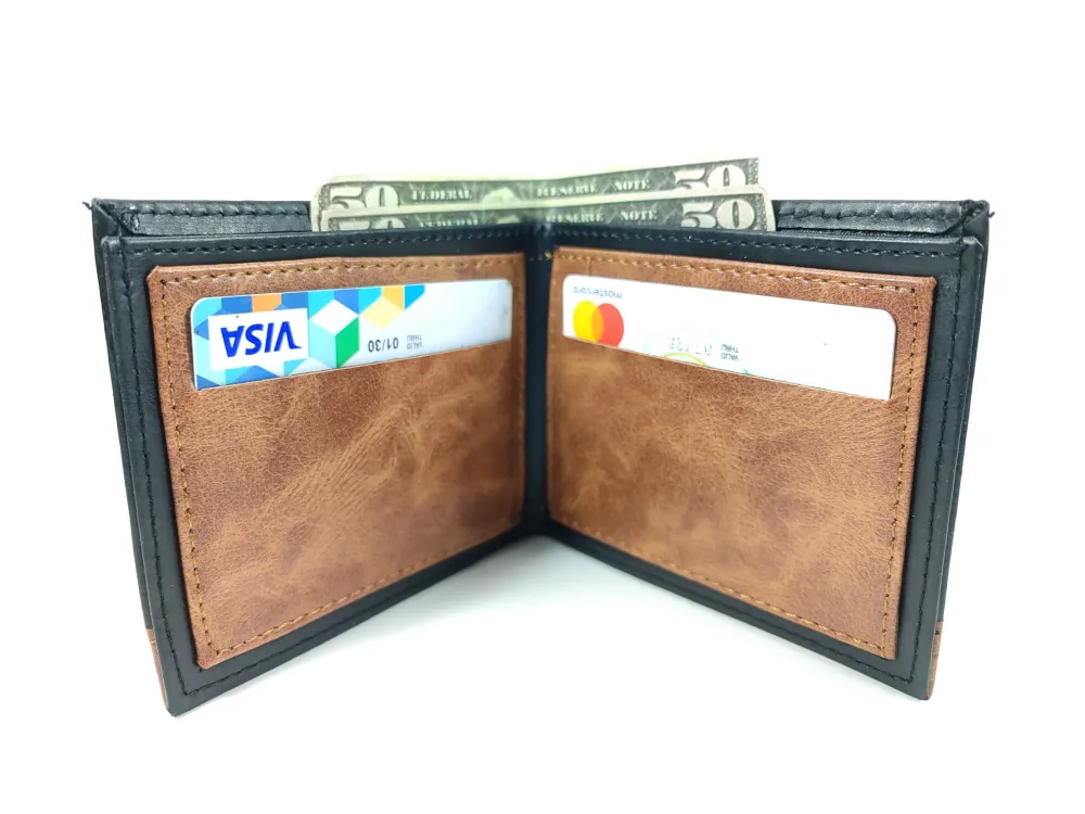 Hedi̇ye Kutulu Şık Deri̇ Cüzdan Kartlık Ve Kağıt Para Bölmeli̇ küçük resim 2