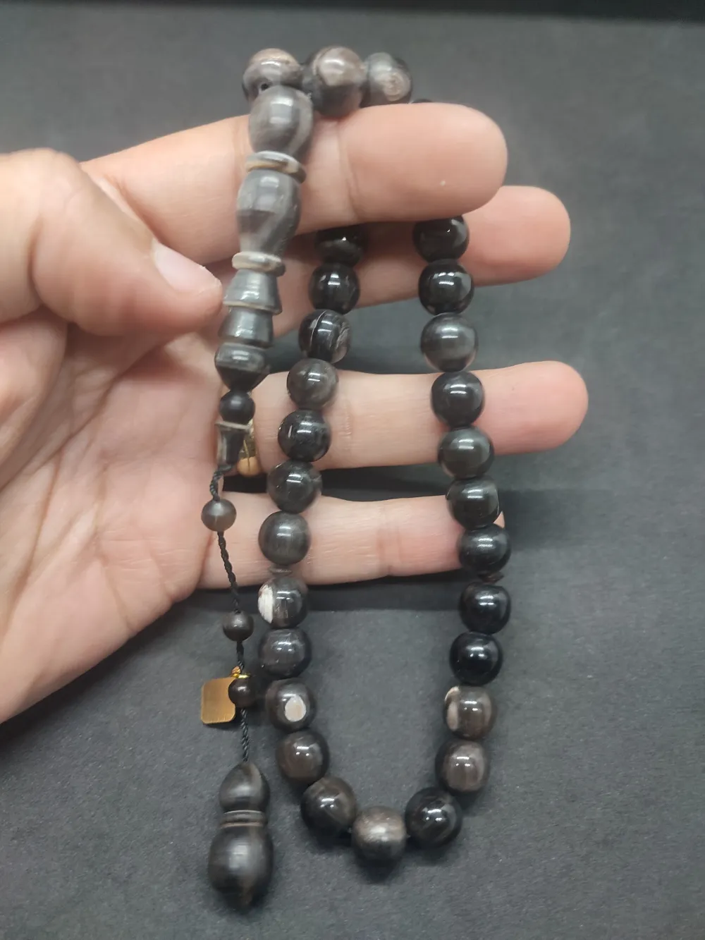 İskeçeli̇ Cemi̇l Usta Eseri̇ İmame Hi̇tame Eski̇tme Yapılmış Bufalo Boynuzu küçük resim 4