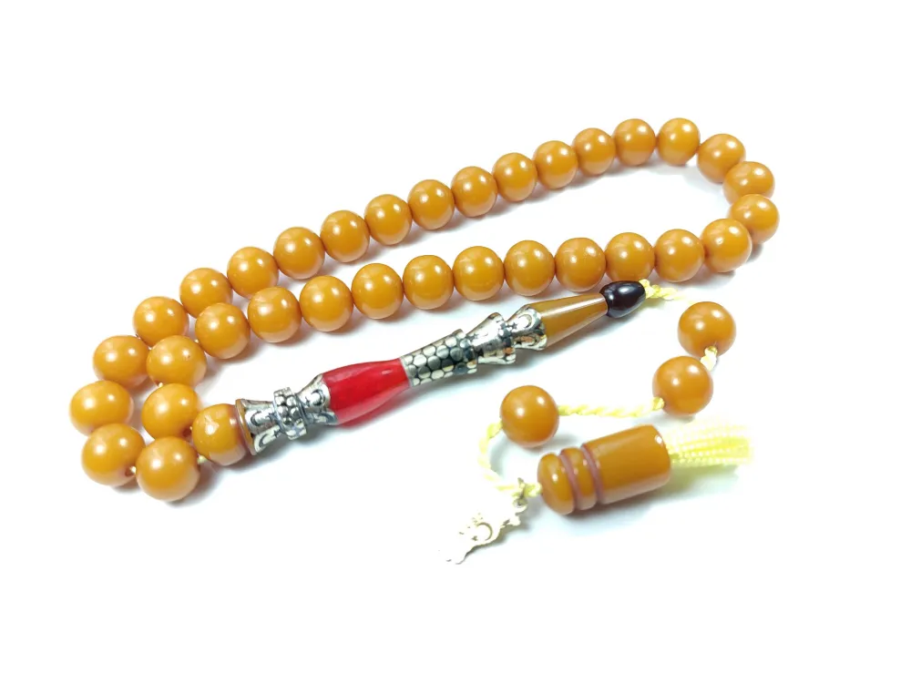 Ebu Zeyn Usta İşi̇ İmzalı Mühürlü Nakkaş İmame (Bronz) Sıkma Kehri̇bar küçük resim 2