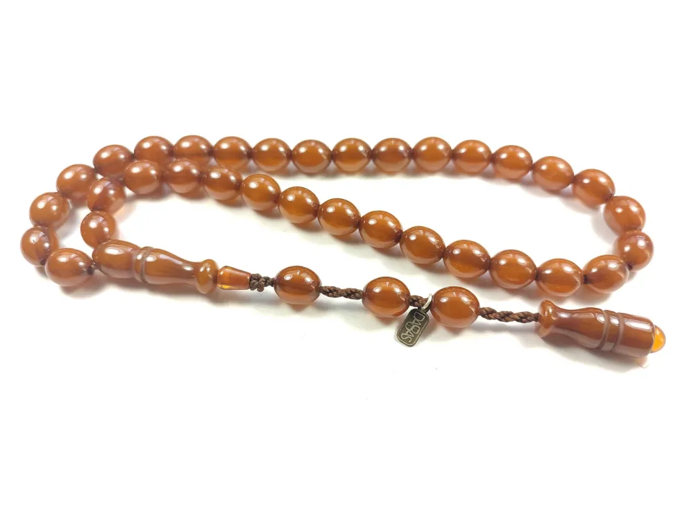 Muhammed Dabbas Usta İşi̇ İmzalı Sıkma Kehri̇bar küçük resim 2