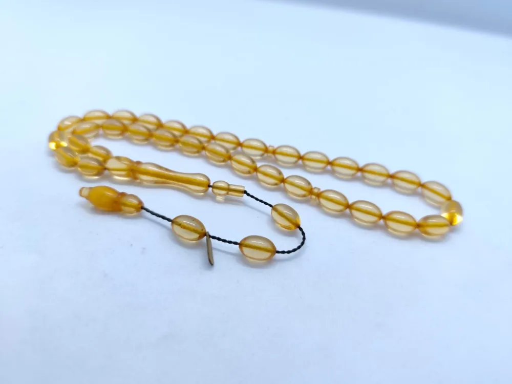 Furkan Gül Usta Eseri̇ 0.6 Şeffaf Deli̇m Çi̇ft Kat Ci̇lalı Ateş Kehri̇bar küçük resim 3