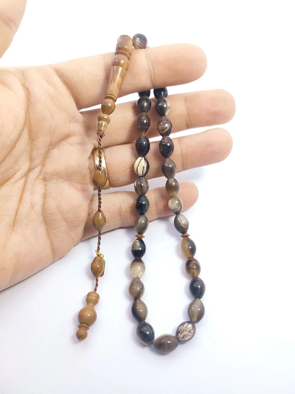 Furkan Gül Usta Eseri̇ İmzalı Nadi̇r Tür Bi̇zon Boynuzu İmame Kuka Kombi̇nli̇ küçük resim 4