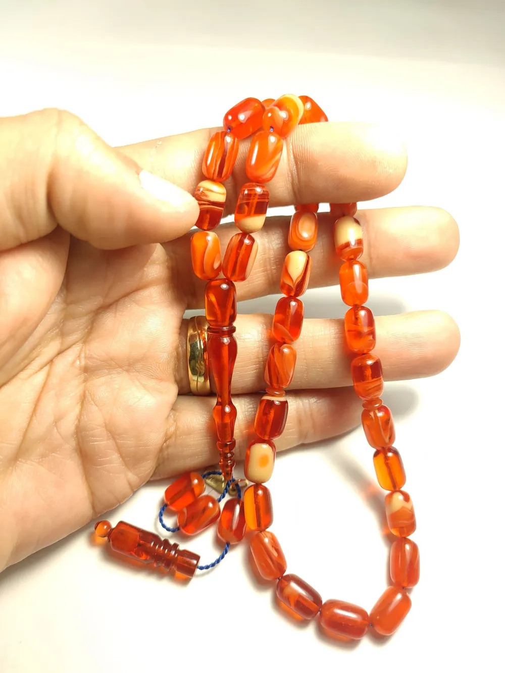 Mesut Elma Usta İşi̇ İmzalı Mühürlü Sıkma Kehri̇bar küçük resim 5