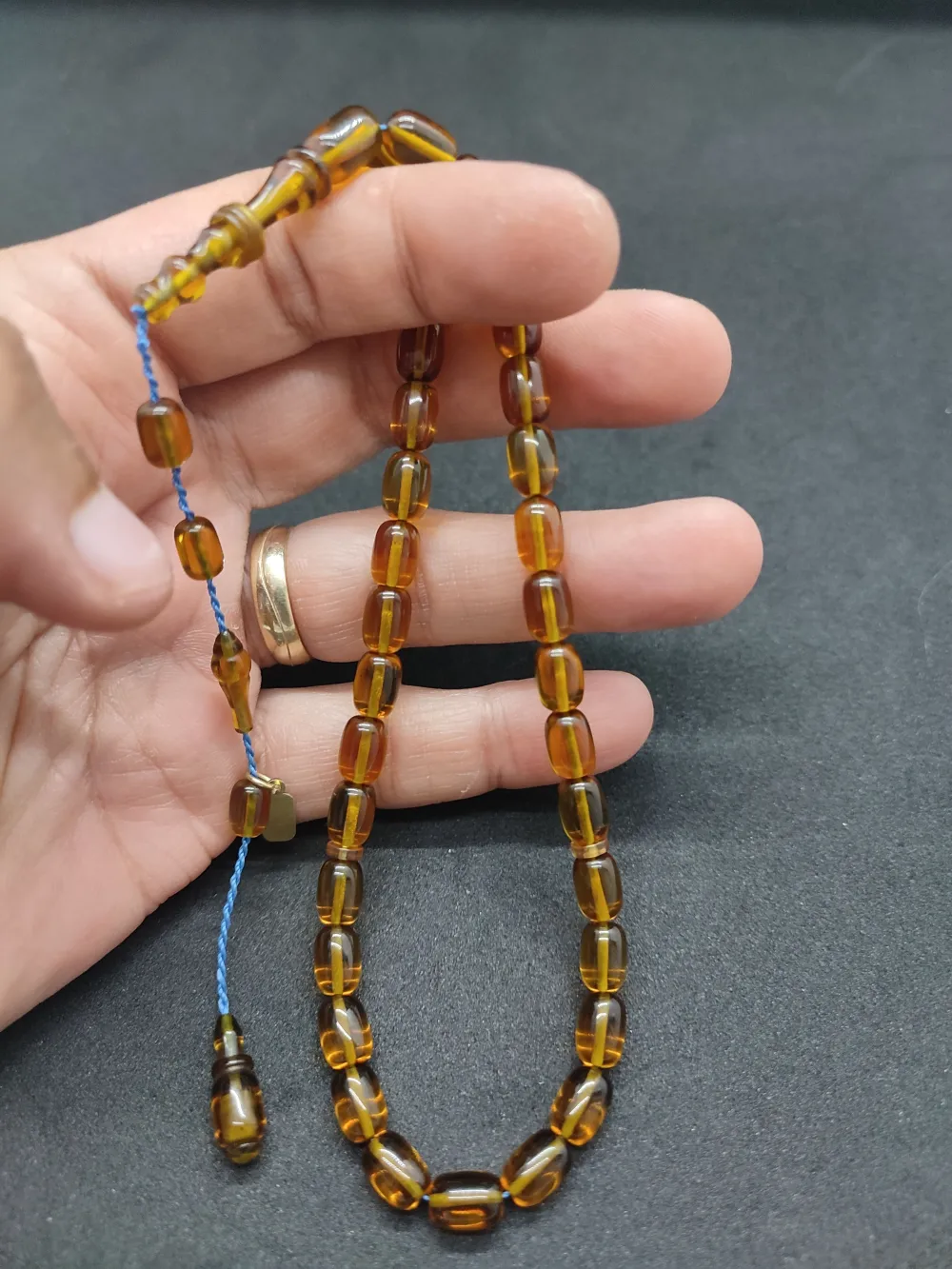 Furkan Gül Usta Eseri̇ El Boy İmame Halkalı Sıkma Kehri̇bar küçük resim 4