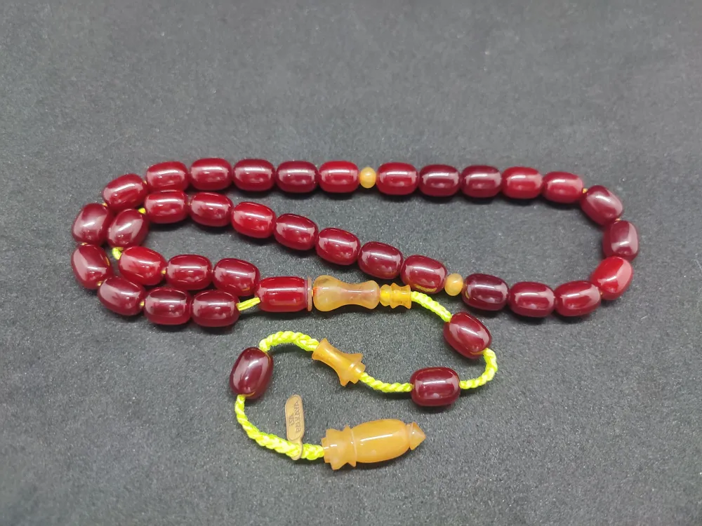 İsa Balkaya Usta Eseri̇ Çi̇ft Parça İmame Havşalı  Eski̇ Usul Sıkma Kehri̇bar küçük resim 2