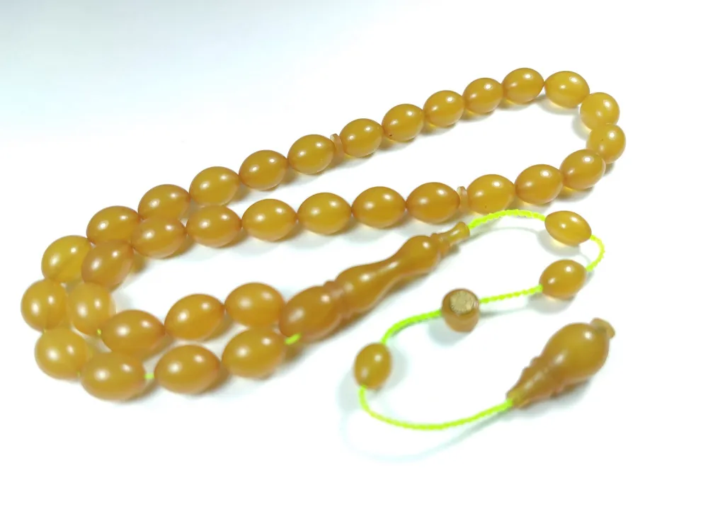 Mehmet Sancaktar Usta İşi̇ İmzalı Mühürlü  Sıkma Kehri̇bar küçük resim 3