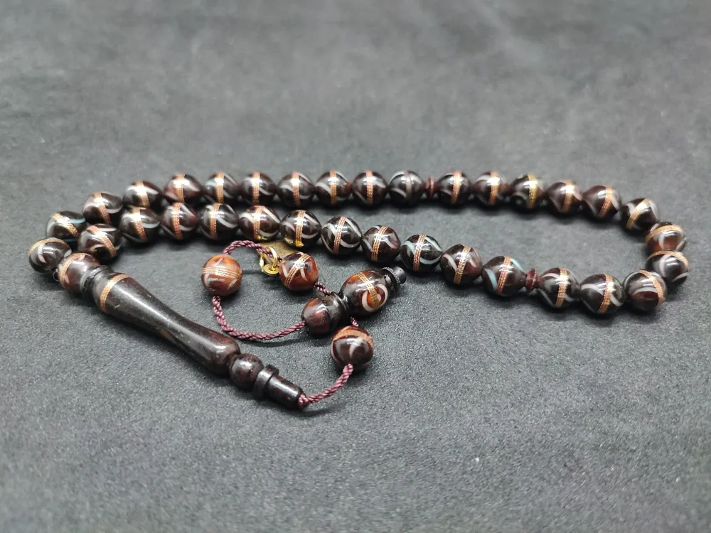 Hali̇l Hi̇lmi̇ Usta Eseri̇ Malahi̇t İşlemeli̇ Bakır Sarmal Kuka küçük resim 2