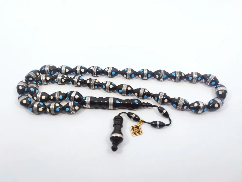 İskeçeli̇ Cemi̇l Usta Eseri̇ 925 Ayar Gümüş Sarmal Fi̇ruze Kombi̇nli̇ Kuka küçük resim 3