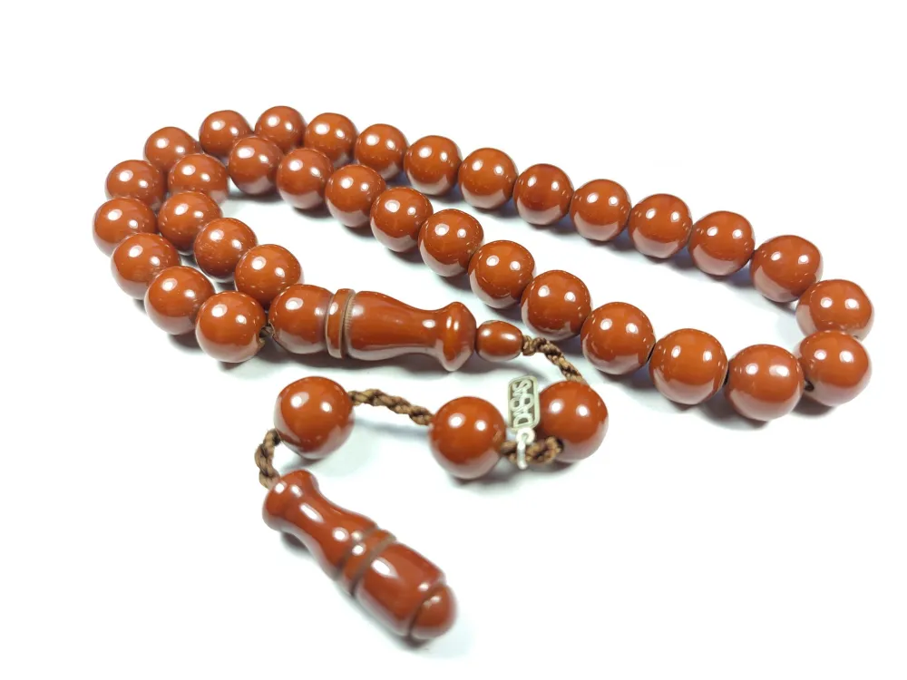 Dabbas Usta İşi̇ İmzalı (İmzası Gümüştür) Sıkma Kehri̇bar küçük resim 3