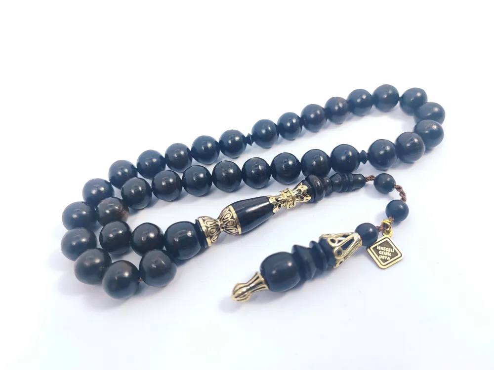 İskeçeli̇ Cemi̇l Usta Eseri̇ Gümüş Nakkaş İri̇ Boy Abanoz Ağacı