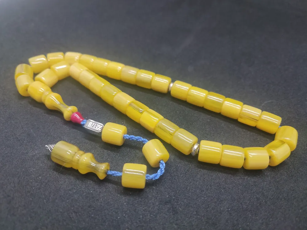 Zeyzun Usta Eseri̇ Di̇k Damar (İmza Çi̇vi̇ Ara Pulları Gümüş) Sıkma Kehri̇bar