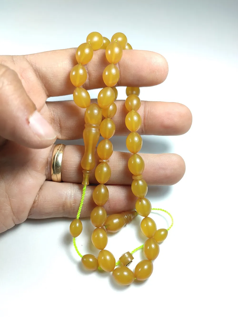 Mehmet Sancaktar Usta İşi̇ İmzalı Mühürlü  Sıkma Kehri̇bar küçük resim 4