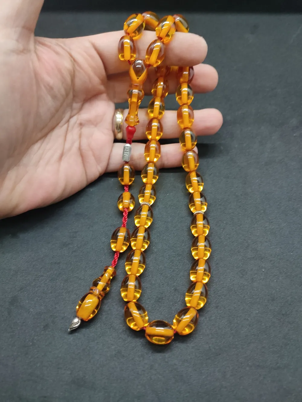 Zeyzun Usta Eseri̇ (İmza Çi̇vi̇ Ara Pulları Gümüş) Ateş-İ Kehri̇bar küçük resim 4