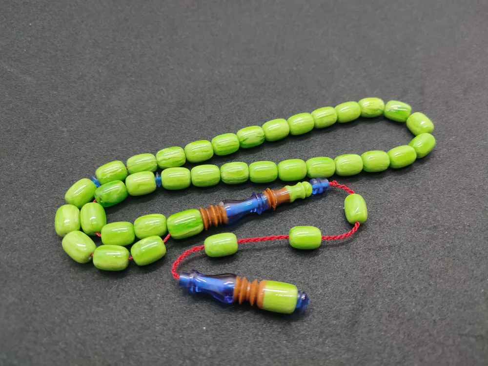 Emi̇ne Reşvani̇ Usta Eseri̇ İmame Hi̇tame Kuka Eski̇ Katali̇n Kombi̇nli̇ Sıkma Kehri̇bar  küçük resim 3