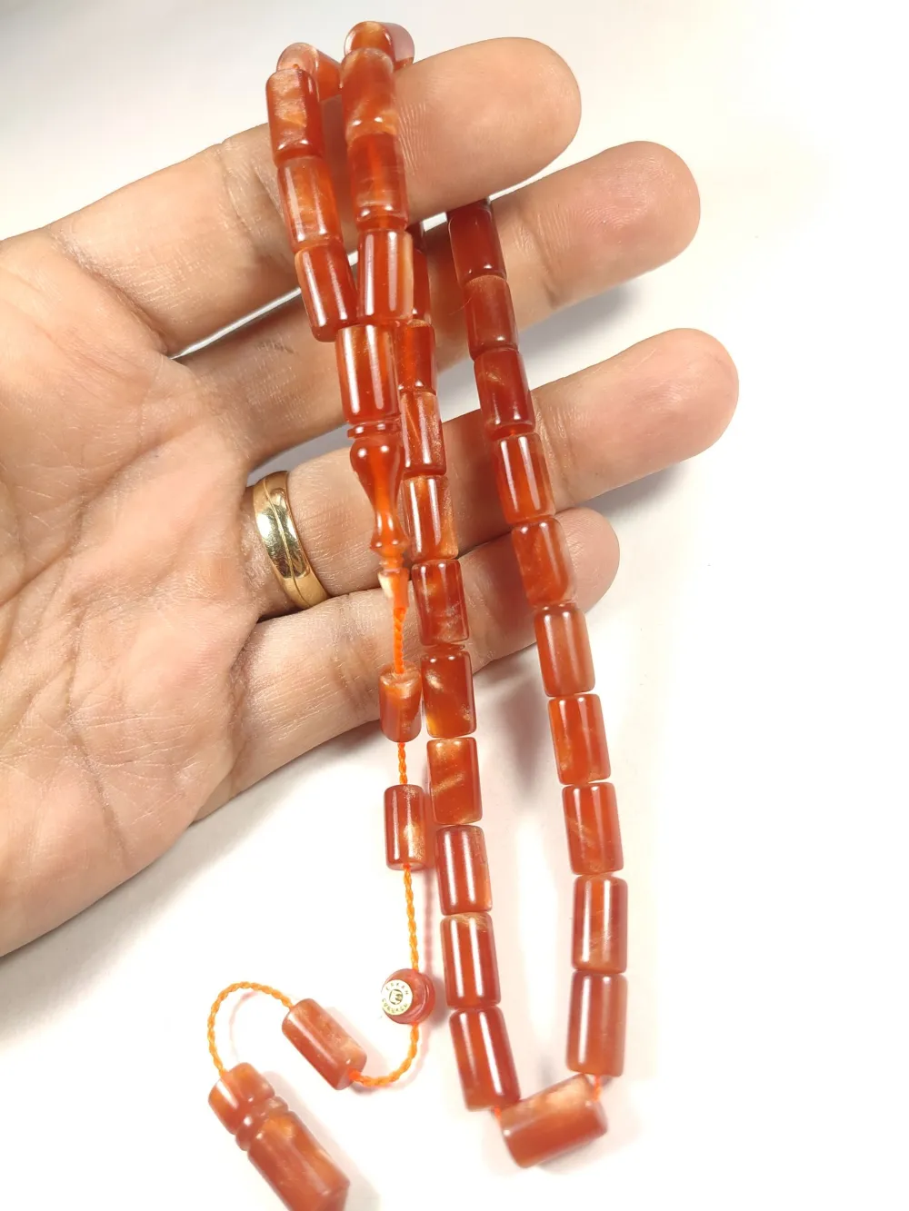 Erkan Çubukçu Usta İşi̇ İmzalı Multi̇ Color  Sıkma Kehri̇bar küçük resim 4