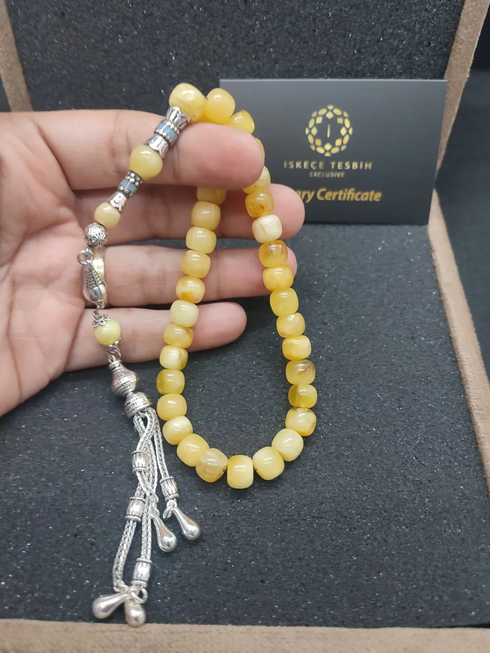 Gümüş Püsküllü Vıp Kadi̇fe Kutulu Gümüş Nakkaşlı 18.76 Gr. Kaya Damla küçük resim 5