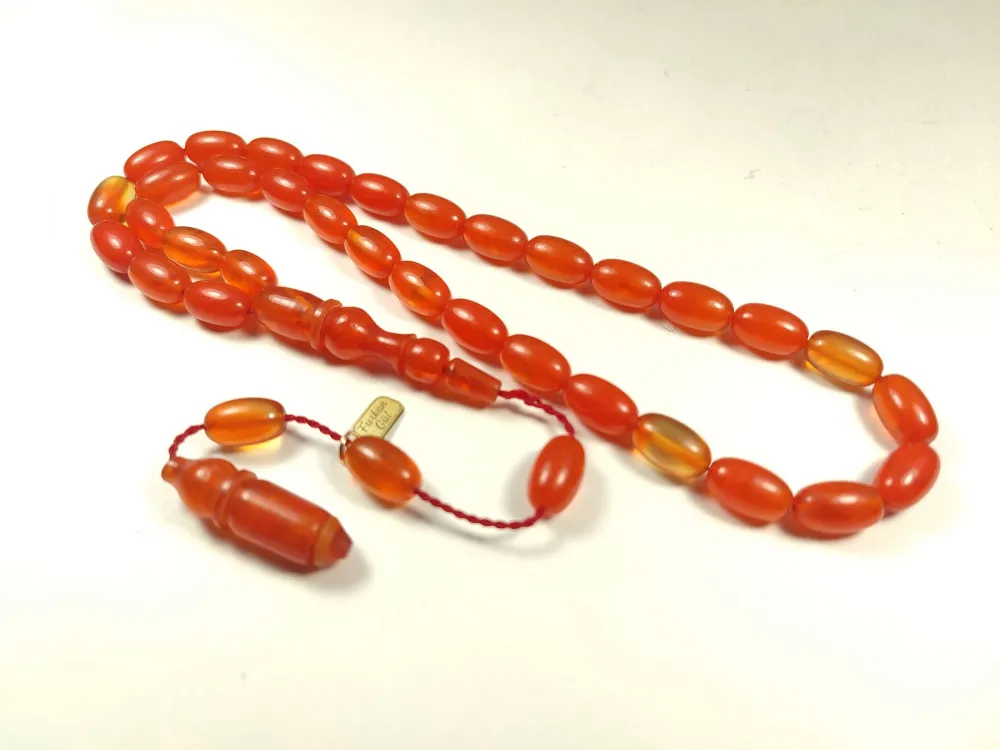 Furkan Gül Usta İşi̇ İmzalı Mühürlü  Sıkma Kehri̇bar küçük resim 3