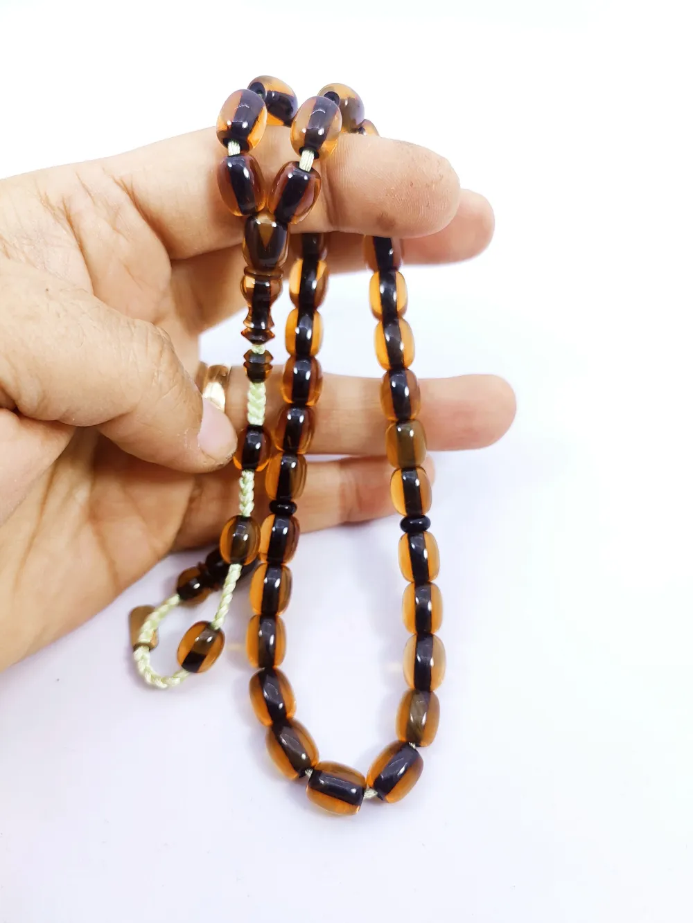 İsa Balkaya Eseri̇ Koni̇k Deli̇m(Eski̇ Usul) 12 Kat İpe Di̇zi̇li̇ Eski̇ Sıkma Kehri̇bar küçük resim 5