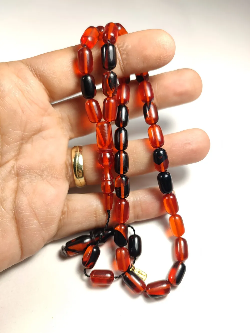 Mehmet Mercan Usta İşi̇ İmzalı Mühürlü Sıkma Kehri̇bar küçük resim 5