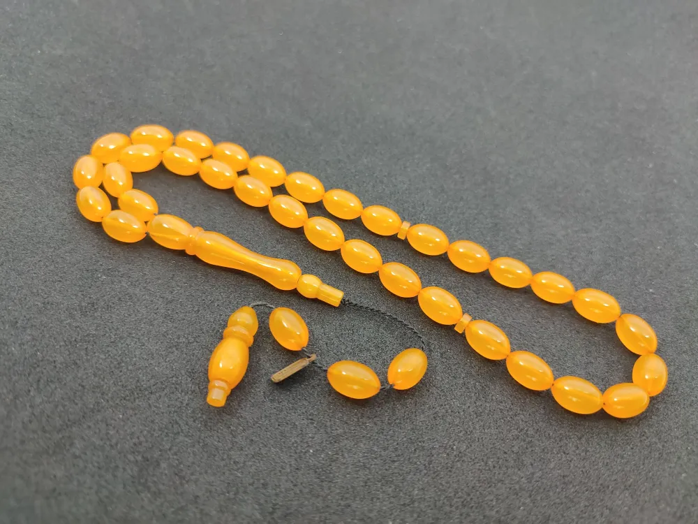 Furkan Gül Usta Eseri̇ 0.6 Şeffaf Deli̇m Çi̇ft Kat Ci̇lalı Yemen Zar Kehri̇bar