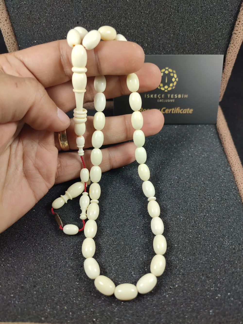 Bedri̇ Ala Usta Eseri̇ 18.50 Gr. İmzalı Halkalı Pati̇nli̇ Mahjong (Eski̇ Oyun Taşı) küçük resim 4