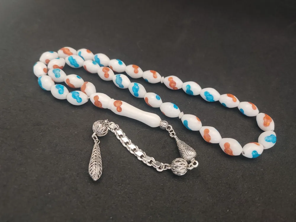 Mi̇ne Ve Kehri̇bar İşlemeli̇ İri̇ Boy Deve Kemi̇ği̇