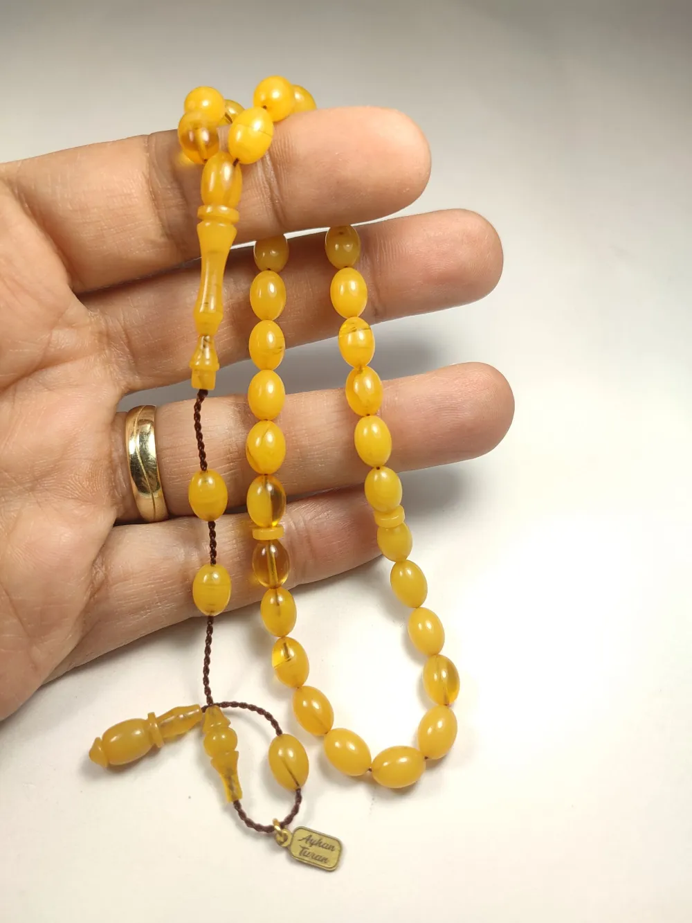 Ayhan Turan Usta İşi̇ İmzalı Sıkma Kehri̇bar küçük resim 4