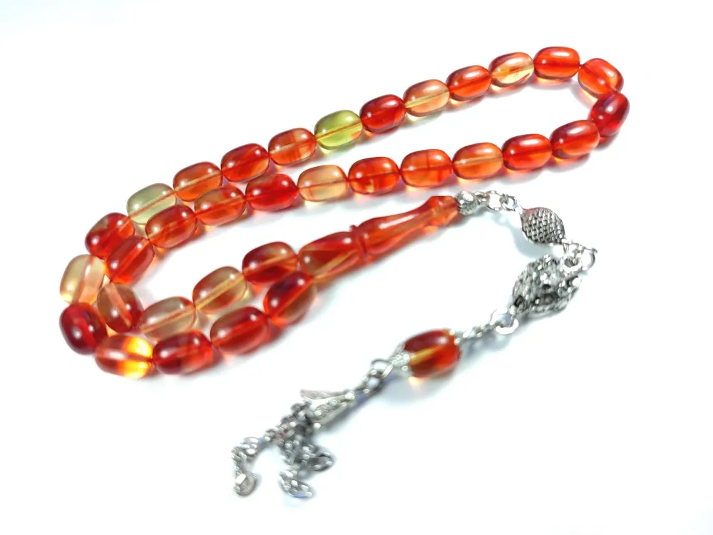 Mi̇neli̇ Alman Gümüş Püskül Kombi̇nli̇  Sıkma Kehri̇bar