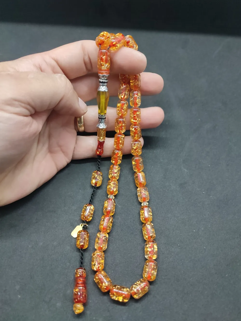 Furkan Gül Usta Eseri̇ Gümüş Nakkaş Altın Varaklı  Ateş-İ Kehri̇bar küçük resim 4