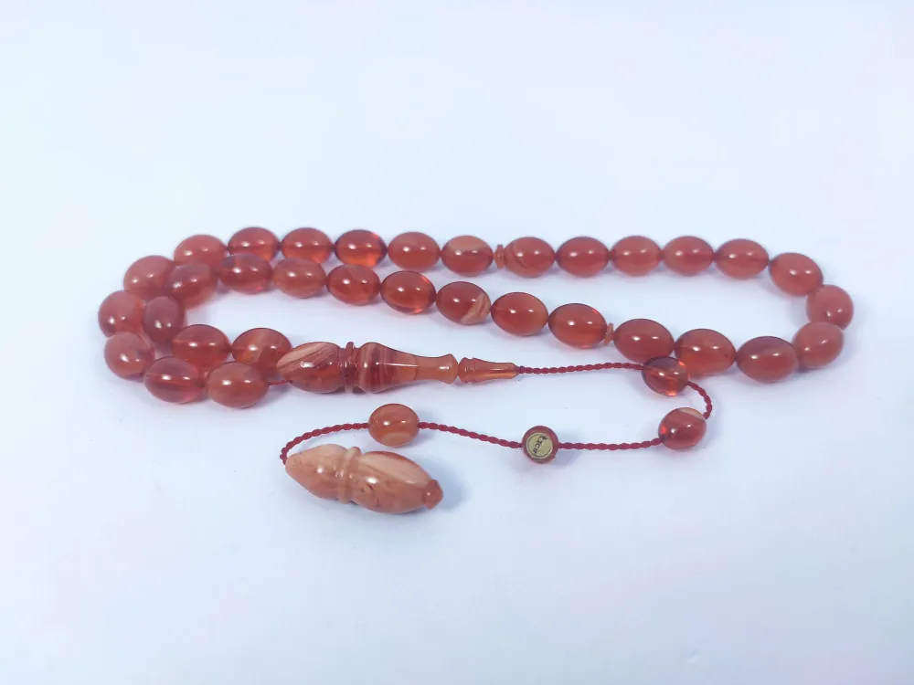 Muhammed Taci̇r Usta Eseri̇ 0.6 Deli̇m Çi̇ft Ci̇lalı Sıkma Kehri̇bar küçük resim 2