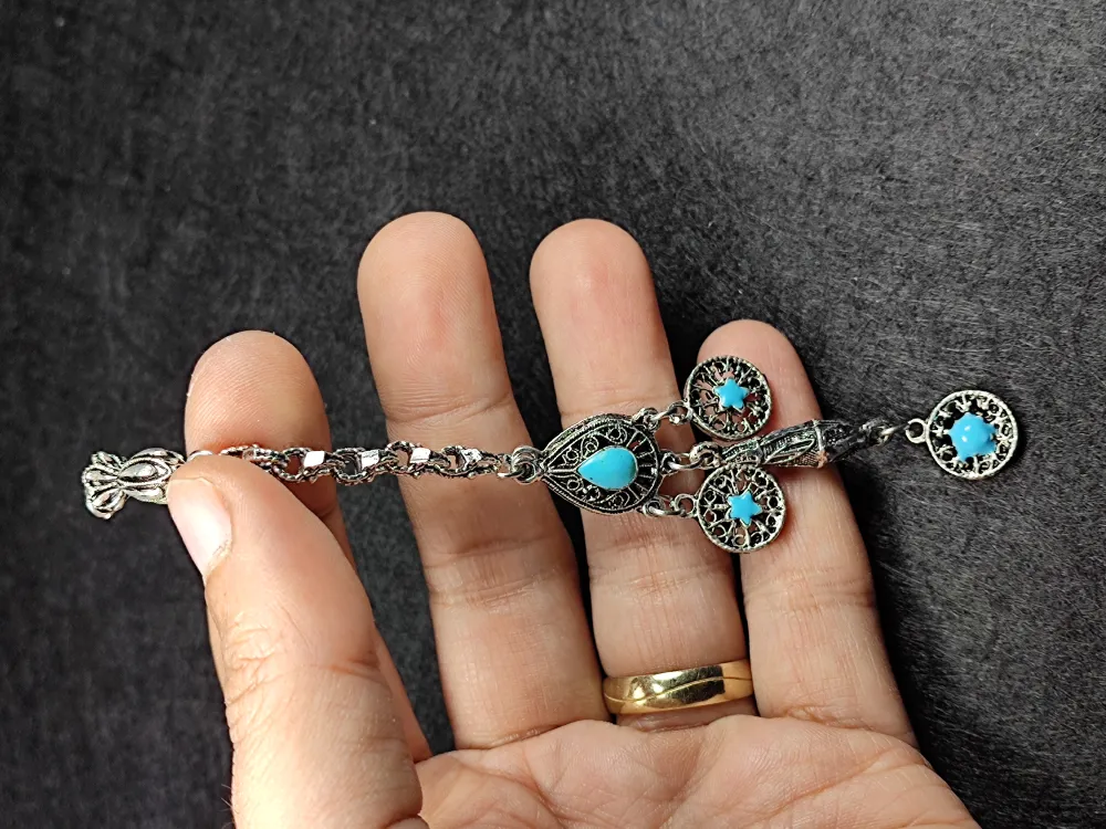 Usta İşçi̇li̇kli̇ Gümüş Kaplama Tesbi̇h Püskülü