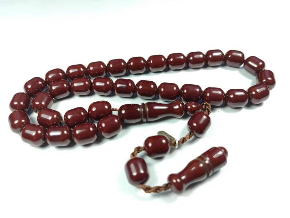 Dabbas Usta İşi̇ İmzalı (İmzası Gümüştür) Sıkma Kehri̇bar küçük resim 2