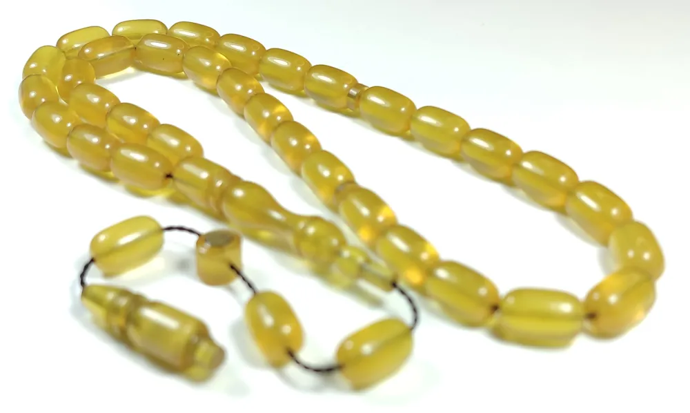 Mehmet Sancaktar Usta İşi̇ İmzalı Mühürlü Sıkma Kehri̇bar küçük resim 3