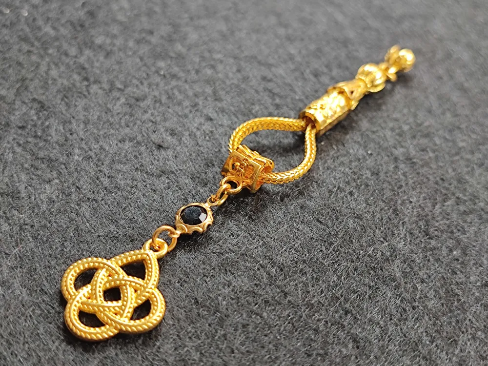 Usta İşçi̇li̇kli̇ Gümüş Kaplama Tesbi̇h Püskülü küçük resim 3