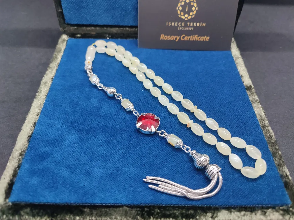 Ahşap Kutulu 475 Ayar Gümüş Püsküllü Kali̇ngrad Kaya Damla 8.32 Gr. küçük resim 3