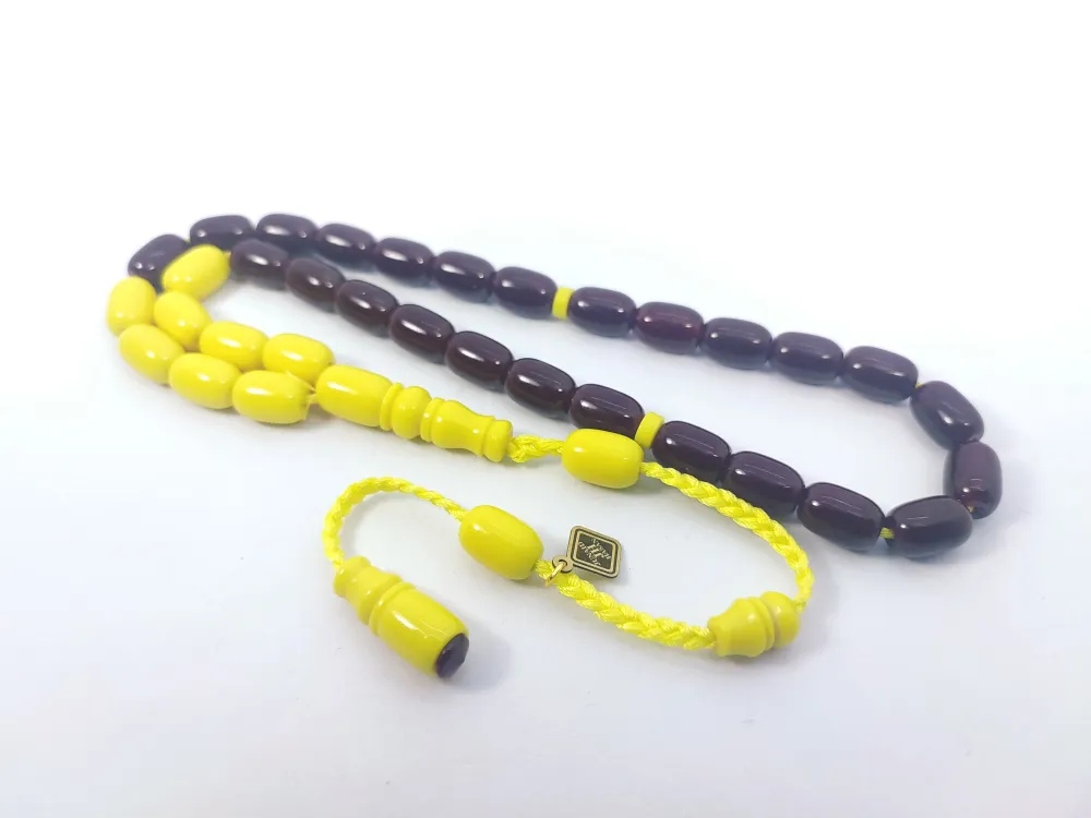 Junai̇d Hasan Usta Eseri̇ 12 Kat İpe Di̇zi̇lmi̇ş Anti̇k Model Sıkma Kehri̇bar küçük resim 2