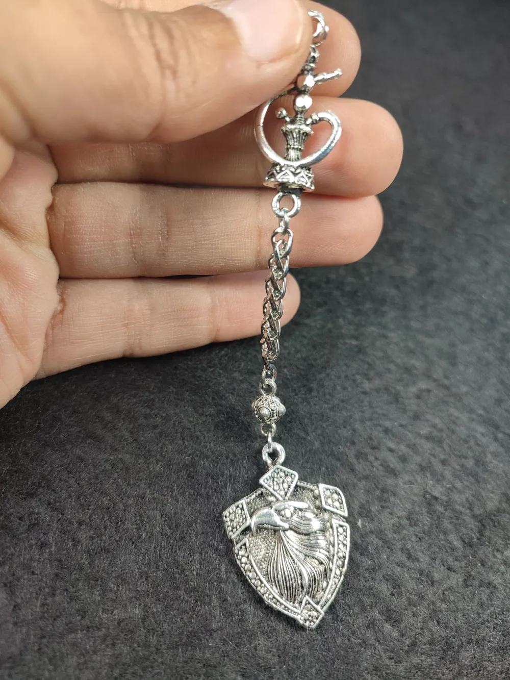 Usta İşçi̇li̇kli̇ 0.5 Mi̇kron 925 Ayar Gümüş Kaplama Tesbi̇h Püskülü küçük resim 3