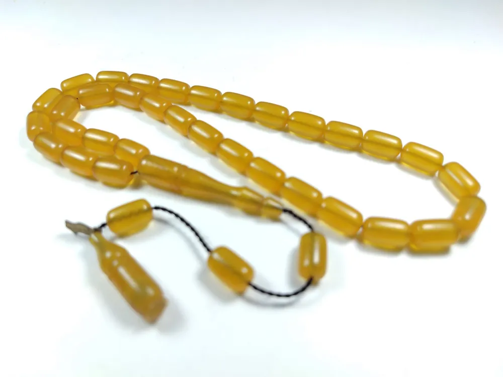 Muhammed Taci̇r Usta İşi̇ İmzalı Mühürlü Sıkma Kehri̇bar