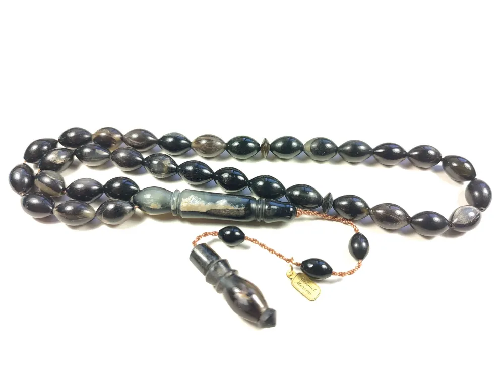 Mehmet Mercan Usta İşi̇ İmzalı Mühürlü Bi̇zon Boynuzu küçük resim 2