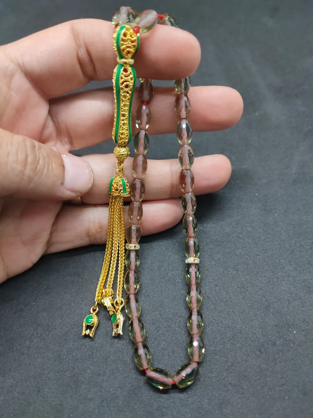 Telkari̇ Püskül Kombi̇nli̇ Işığa Göre 7 Renk Deği̇şti̇ren Doğal Zultani̇t küçük resim 5