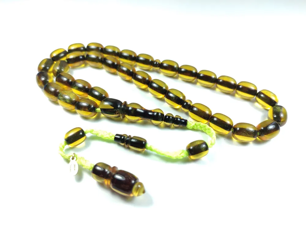 Junai̇d Hasan Usta İşi̇ İmzalı Mühürlü Sıkma Kehri̇bar küçük resim 2