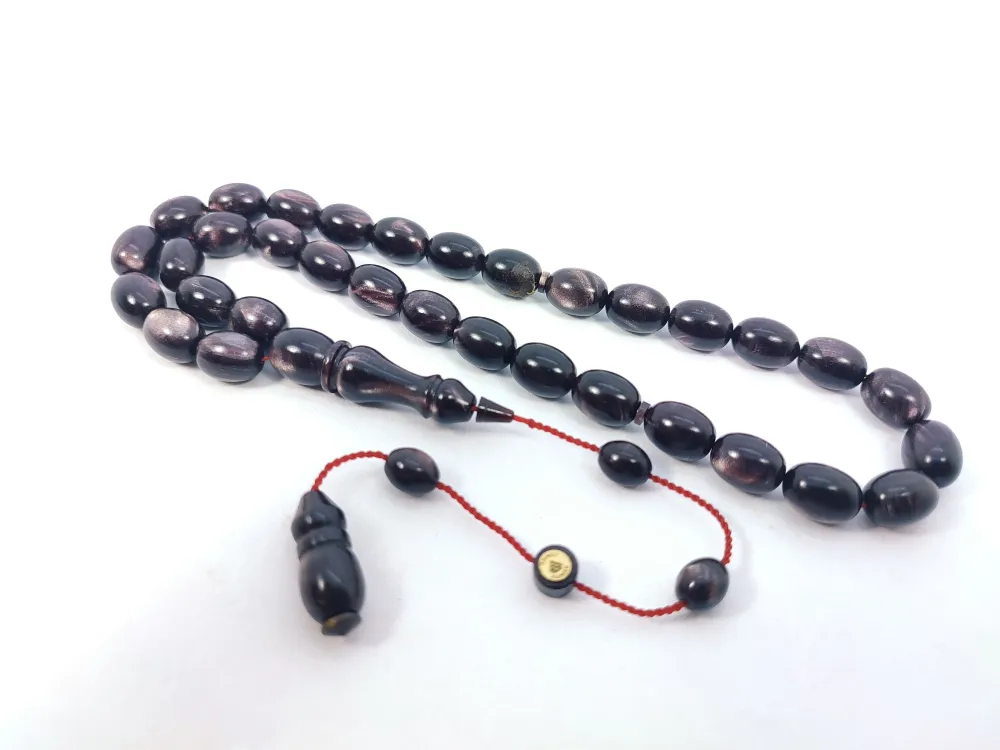 Ahmet Damar Usta Eseri̇ 0.6 Deli̇m İnci̇ Si̇yahı Sıkma Kehri̇bar küçük resim 2