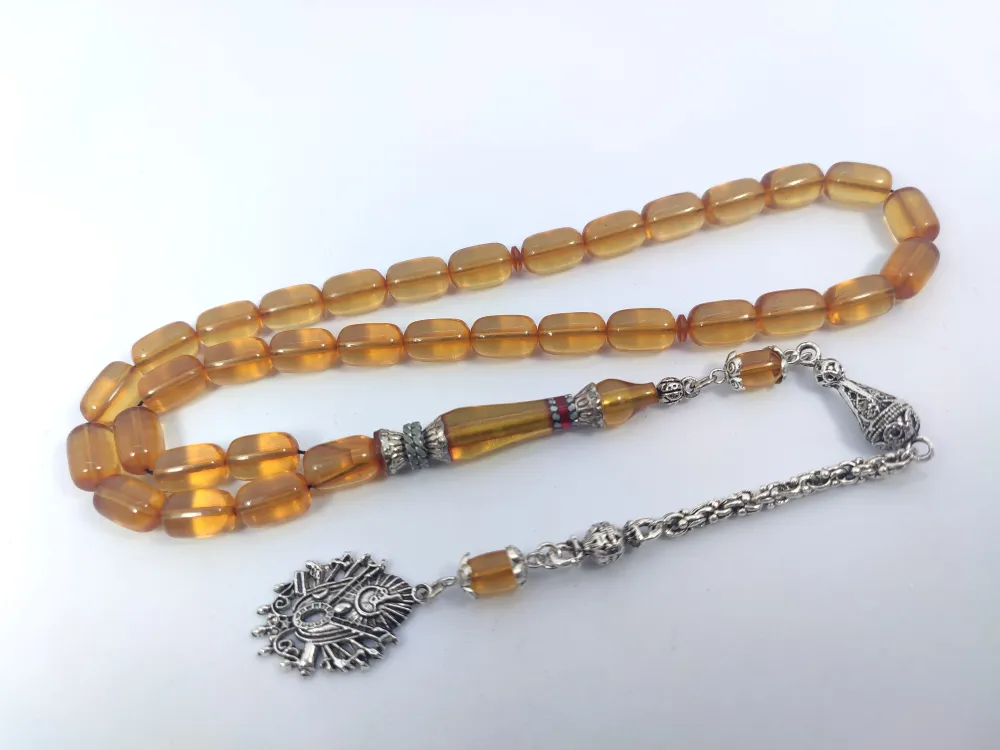 Şevket Alkan Usta İşi̇ 925 Ayar Gümüş Nakkaş İmame  Ateş-İ Kehri̇bar küçük resim 2